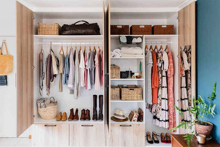 Provide closet organization tips.